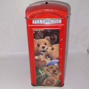 🧁 3/$30 Harrods Telephone Money Box Tin
